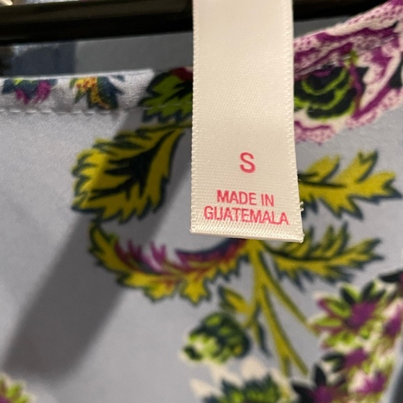 Floral Ruffle Sleeve Top Blue and Purple - Picture 5 of 8